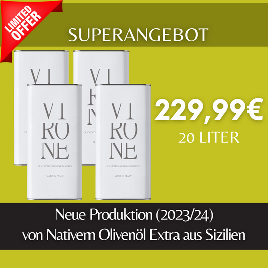 20 L - Nuova Produzione Olio Extravergine d’Oliva Siciliano 2023/24