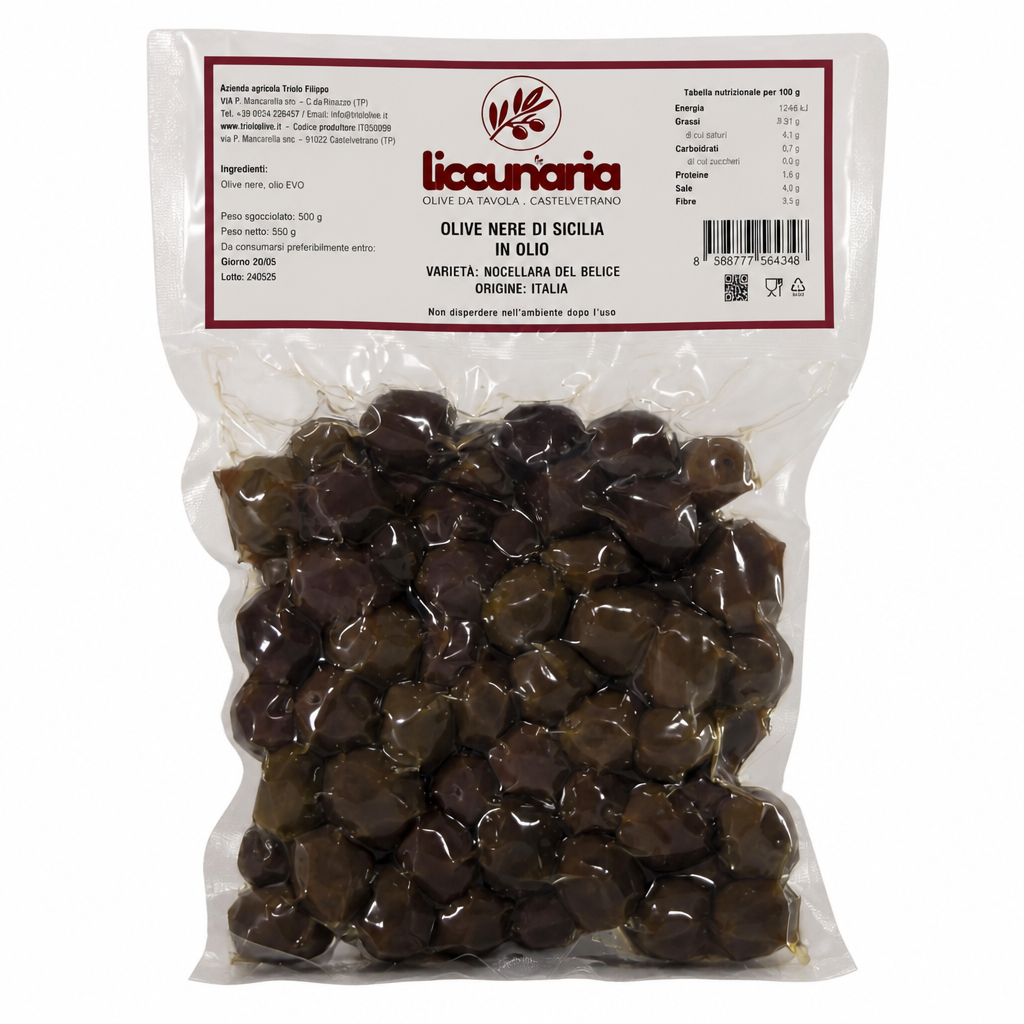 Olive Nere Nocellara del Belice 500 gr